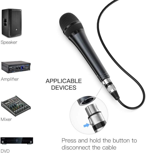 FIFINE Wired Microphone with Cord 14.8ft,Handheld Dynamic Mic Karaoke Microphone for Singing Vocal with On and Off Switch-K6 - Image 5