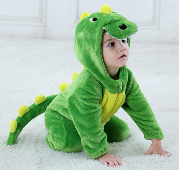 maxToonrain Unisex Baby Animal Romper Fancy Dress Costume Jumpsuit Boys Girls role-playing Outfit with Animal Hooded Flannel Romper Cosplay Pajamas - Image 2