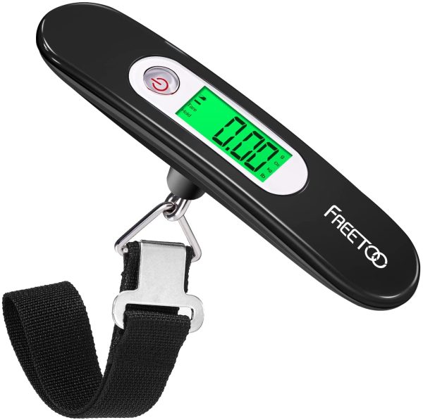 FREETOO Portable Digital Luggage Scale Hanging Suitcase Scale with Tare Function 110 lb/ 50KG Capacity Black - Image 8