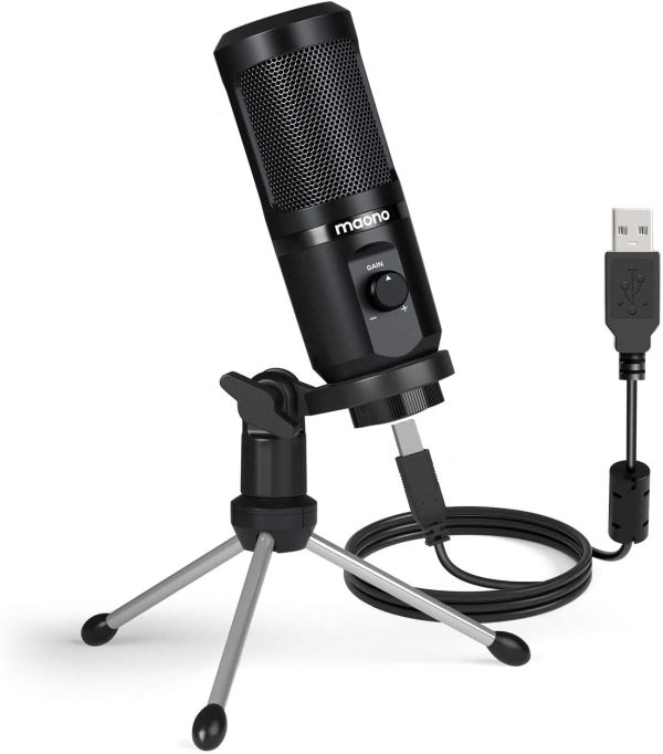 Podcast Microphone,MAONO AU-PM461TR 192KHZ/24BIT Metal USB Condenser Cardioid PC Mic with Professional Sound Chipset for Streaming, YouTube, Voice Over, Studio/Home Recording - Image 7