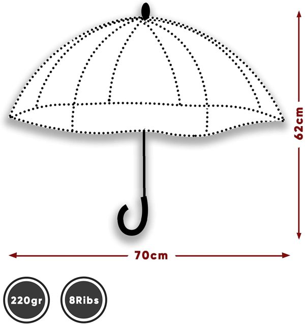 Kids Boys Girls Childrens 3D Umbrella (Clear Lilac) - Image 3