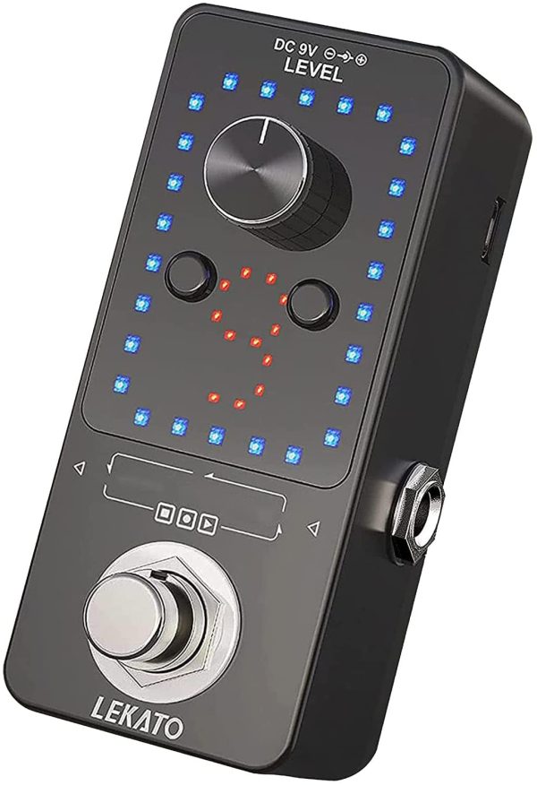 LEKATO 9 Loops Guitar Loop Effect Pedal 40 Minutes Recording Time Loop Machine Station Built-in Guitar Tuner Function Electronic Guitar Looper for Guitars Bass Unlimited Overdubbed