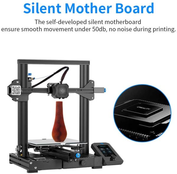 Official Creality Ender 3 V2 3D Printer with 32 Bit Silent Board Meanwell Power Supply Glass Bed and Resume Printing 220x220x250mm - Image 5