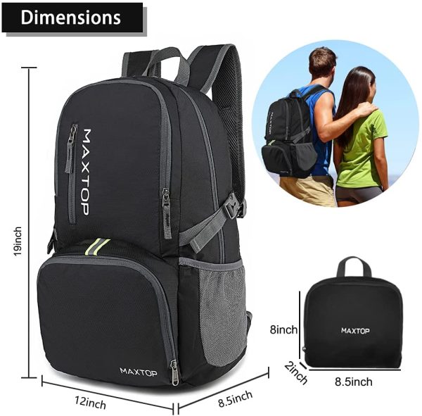 MAXTOP 40L Backpack Ultra Lightweight Packable Foldable Rucksack Water Resistent For Men Women s Outdoor Camping Hiking Travel Daypack Handy Durable Gifts For Men Women - Image 3