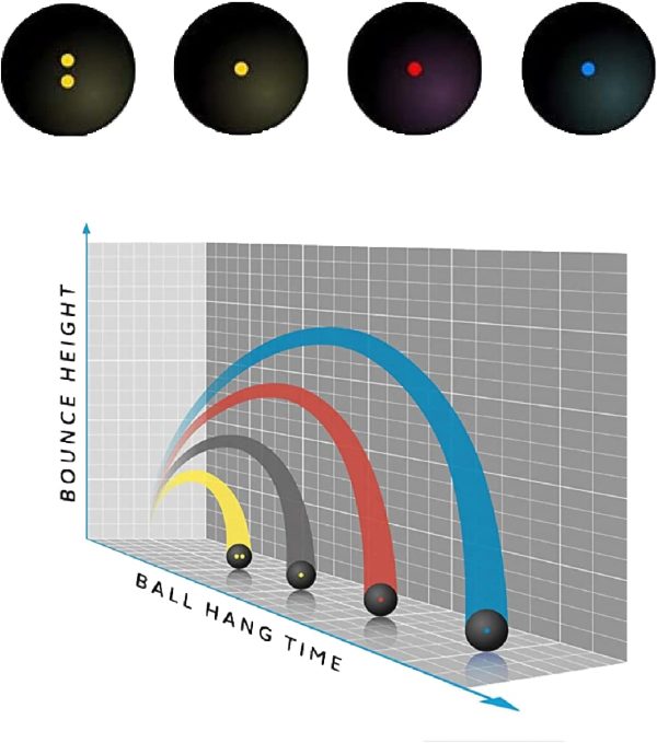 Dunlop Mixed Pack  Balls (4 Balls in total - 1 of Intro, Progress, Competition & Pro)