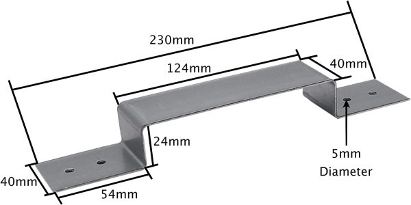 EAI Fence Panel Security Brackets for Concrete or Wooden Posts | Fits 4 Inch x 4 Inch | Galvanised Steel | Pack of 10 - Image 6