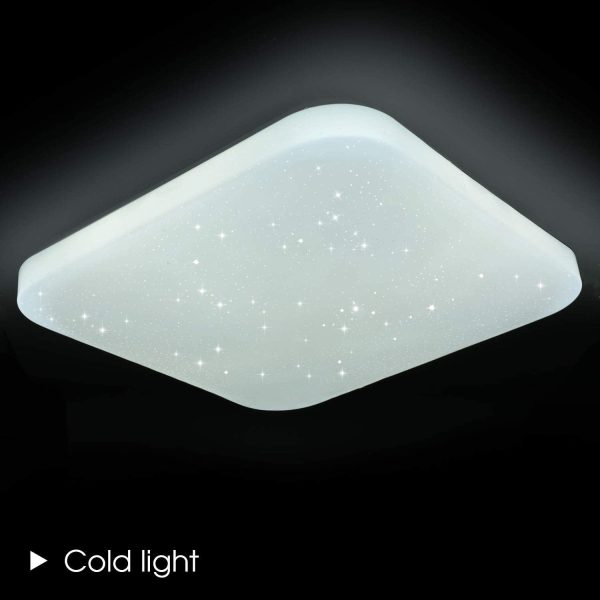 Ceiling Light LED Bathroom Kitchen Bedroom Ceiling Lights Shower Living Dinning Room Study Balcony Corridor Hallway Ceiling lamp Cold White 6000K Modern Square Waterproof 2050lm 26W - Image 3