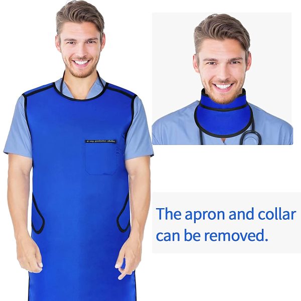 LVCHEN Lead Apron 0.5mm pb Xray with Thyroid Shield Collar Dental Lab Apron Lead Protection Lightweight dentist X-Ray Protection Apron Adult - Image 7