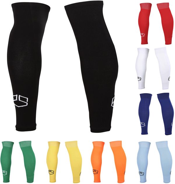 PremSox Football Sock Sleeves - Pair Our Grip Socks, Team Leg Sock Sleeve Fits Over Shin Pads - White, Black, Red, Blue, Green, Yellow, Orange, Sky, Navy - Image 5