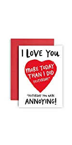 Funny Anniversary wedding card for husband for wife wedding day love