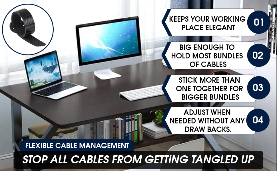 cable management for office desk bigger bundes cable straps cable ties resuables