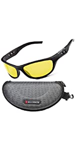 ZILLERATE Polarised Sports Sunglasses, Yellow