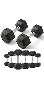 Hex Dumbbell Set weights set 4kg 6kg 8kg 10kg 12kg 14kg Rubber dumbbell pair