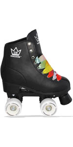 Kingdom Figure Roller Skates Black White