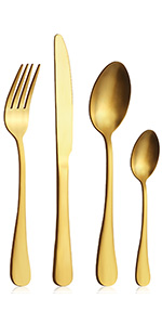 gold cutlery set