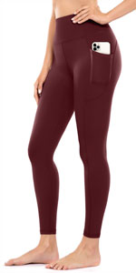 Burgundy leggings