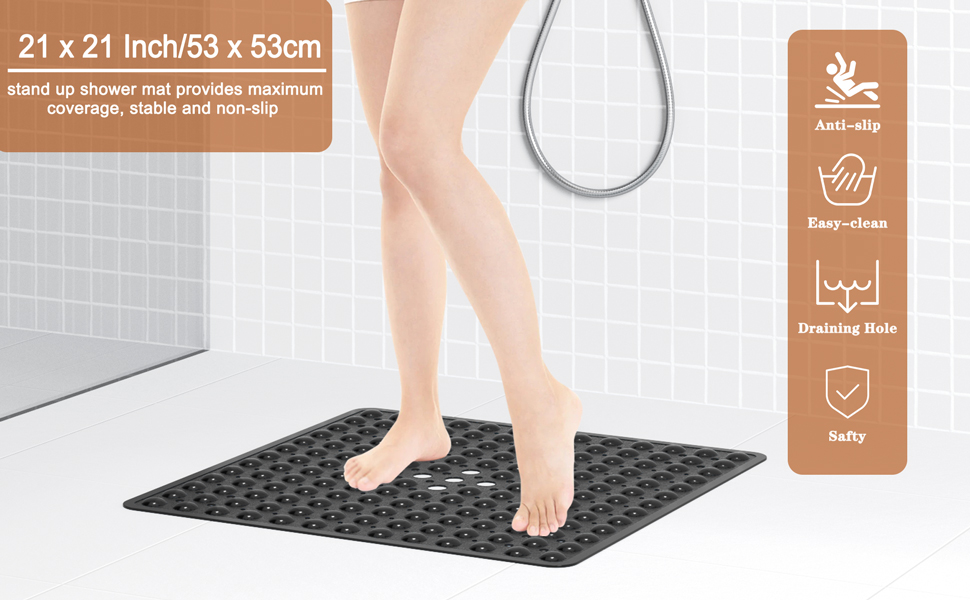 XIYUNTE Square Shower Mat