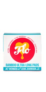 FLO Organic Bamboo Sanitary Long Pads 10