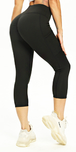 Cropped Scrunch Leggings with Pockets