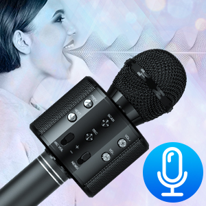 karaoke Bluetooth microphone- Black