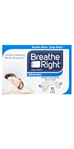 Breathe Right, Original, 10, Sleep, Nasal Strips, Congestion