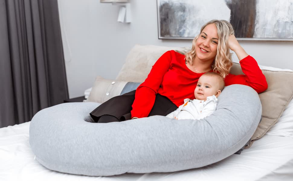 pregnancy pillow maternity body sleep trimester bed align spine rest baby feed support comfort bump