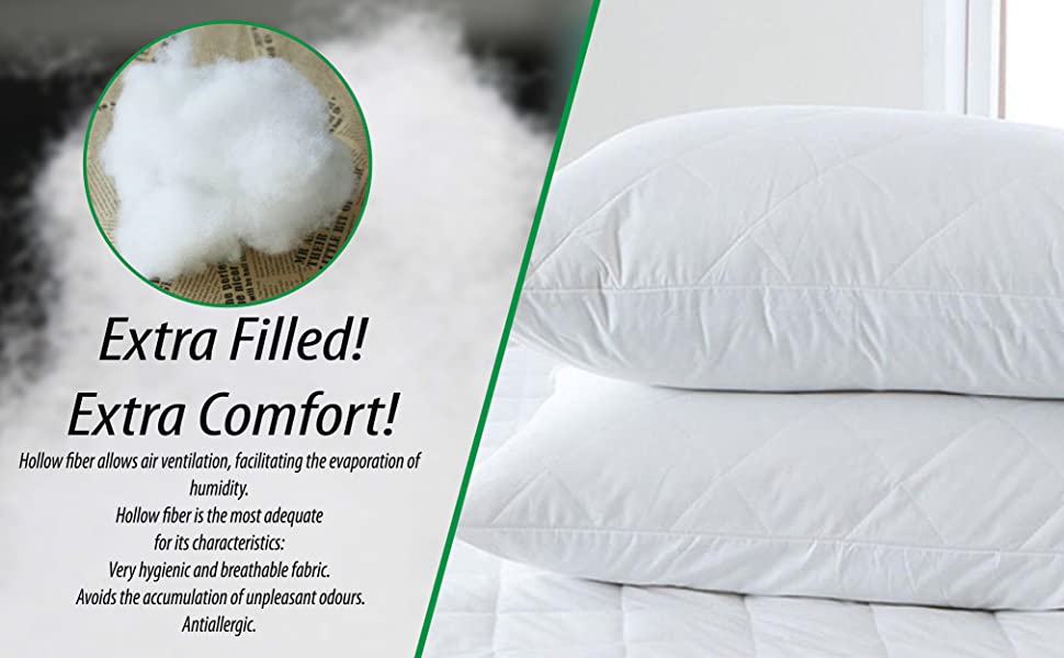 extra filled extra fluffed fluffy comfort hollow fiber filling anti bacterial anti dust mite filling