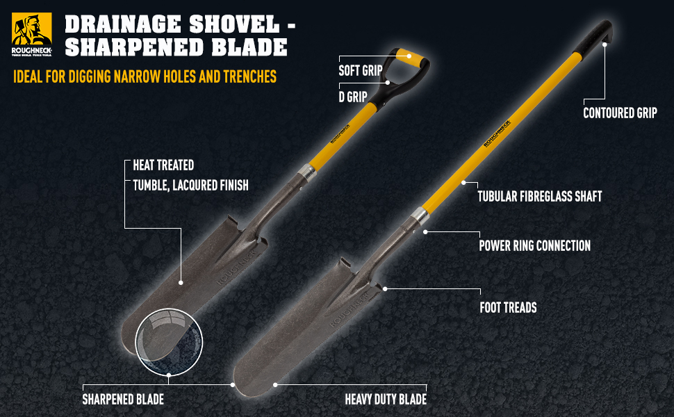 Drainage Shovels with Sharpened Blade 