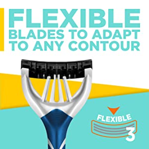 flexible 3 blade razor