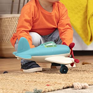 toy airplane kids toddlers jet plane vintage model fighter play children flying Green Toys