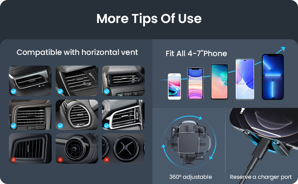 phone holder for cars air vent