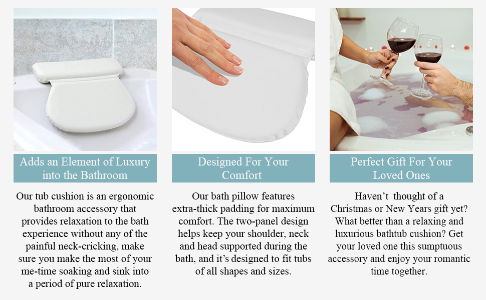 Our bath pillow is designed for your comfort