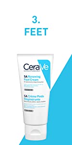 cerave; renewing; foot; cream; salicylic acid; rough; dry; cracked; feet; diabetic