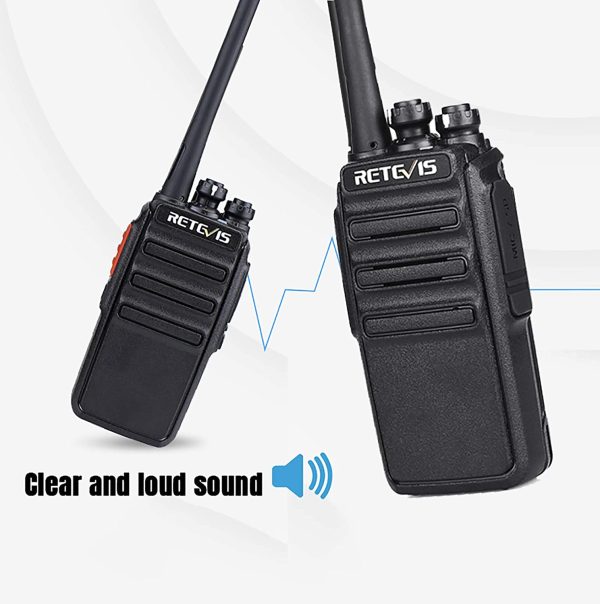 Retevis RT24 Walkie Talkies PMR446 License-free Two Way Radio 16 Channels Scan TOT with USB Charger and Earpieces (Black, 2 Pairs) - Image 8