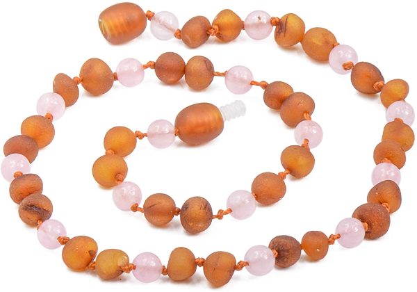 Genuine Baltic Amber Necklace - Raw not Polished Beads - Multicolor - Knotted Between Beads - Sizes from 30 to 36 cm - Image 2