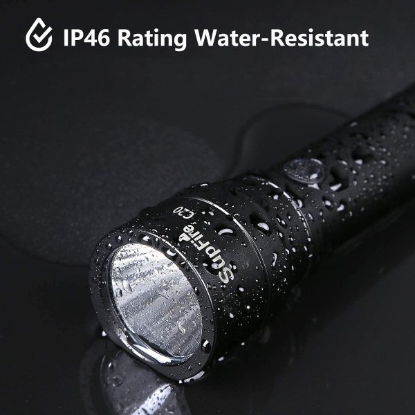 C20 Hand-Torch LED Super Bright 1100 Lumens Family Torch Rechargeable IP46 Waterproof Flashlight with 4800 mAh Rechargeable Battery, 6 Modes (Standard) - Image 5