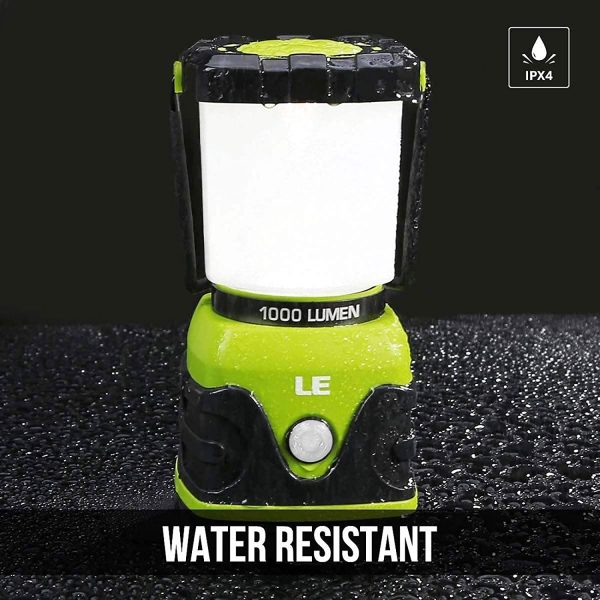 LE Camping Lantern, 1000 Lumen LED Outdoor Lights, 4 Modes Battery Powered Emergency Light, Water Resistant Tent Light for Camping, Hiking, Fishing, Power Cuts and More - Image 5