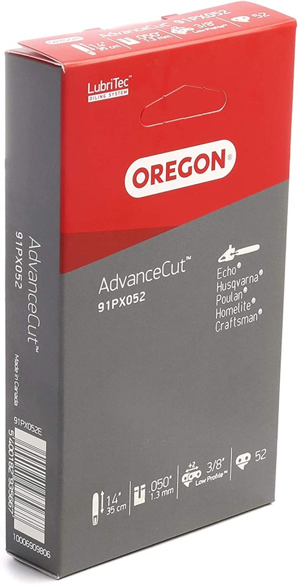 Oregon AdvanceCut? Saw Chain to fit 14-Inch Husqvarna, McCulloch, Ryobi, Bosch Chainsaws, 52 Drive Links (91PX052E) - Image 3