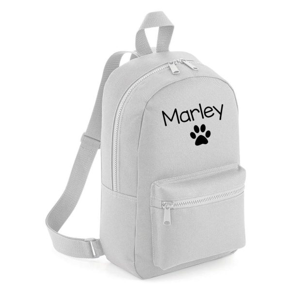 Personalised Dog Name and Paw Rucksack Backpack Pets Travelling - Image 5