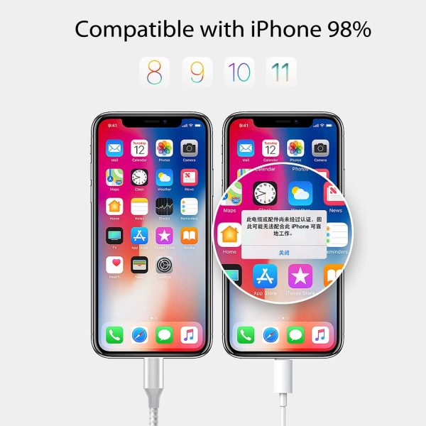 iPhone Charger Cable Lightning Cable 3Pack 3FT/1M Fast Charging & Sync Wire Compatible with iPhone XS/XR/X/8/7/6/5, iPad Pro/Air/mini and More - Image 6