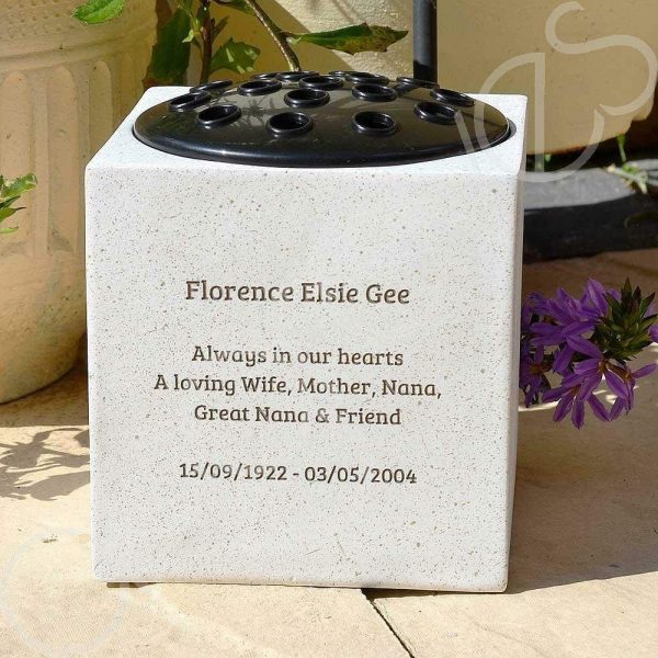 Fully Bespoke Personalised Customised Memorial Grave Side Flower Vase Pot - Image 3