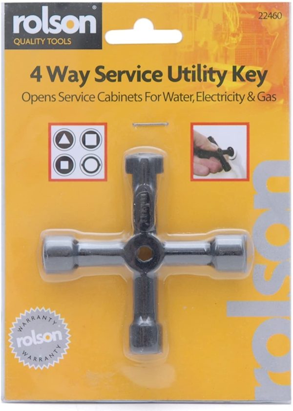 Rolson 22460 Four Way Service Utility Key - Image 2