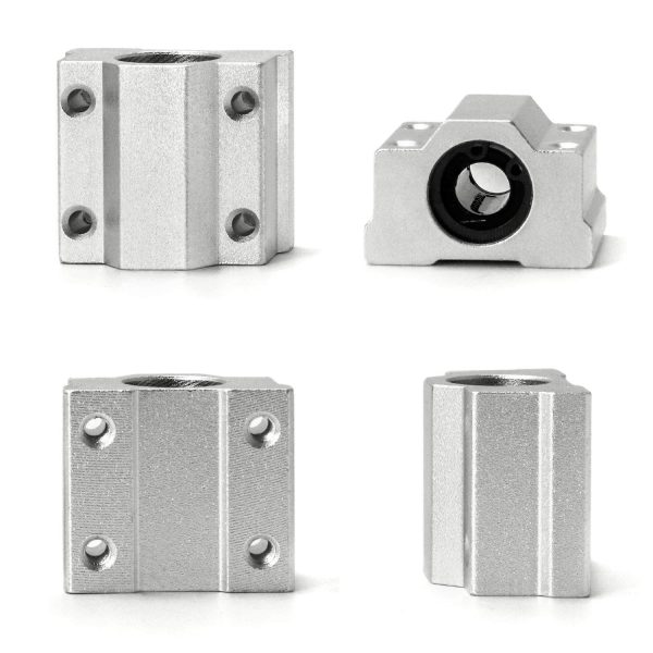 QWORK SCS8UU Linear Motion Ball Bearing, CNC Slide Bushing, Slide Block, Aluminum, 8mm Inner Diameter, 4 Packs - Image 4