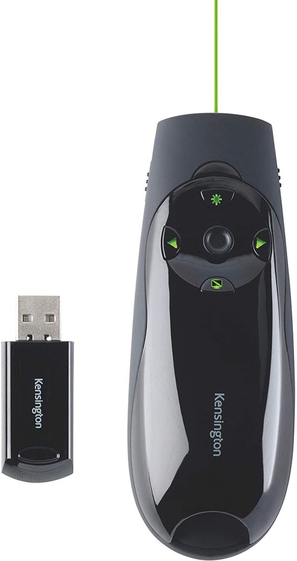 Kensington Presenter Expert Green Light Wireless Presenter with Cursor Control, Joystick and Backlight Buttons - Black - Image 5