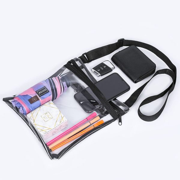 Clear Crossbody Purse, Stadium Approved Clear Bag for Women and Men, Transparent Bag with Extra Inside Pocket for Work Stadium Concerts Festival - Image 4