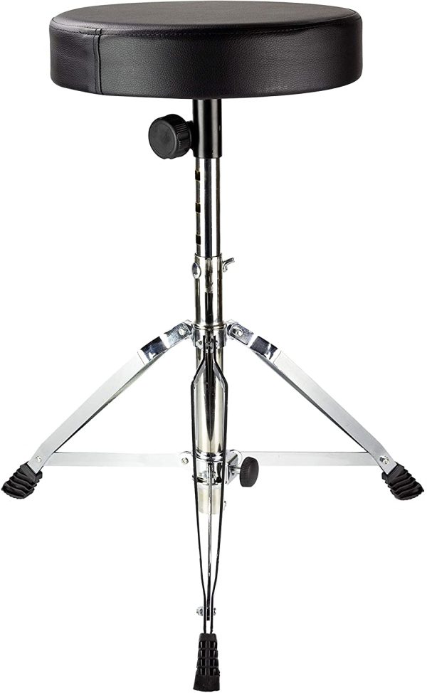 RockJam DP-001 Adjustable Drum Stool Drum Throne with Padded Seat - Image 3