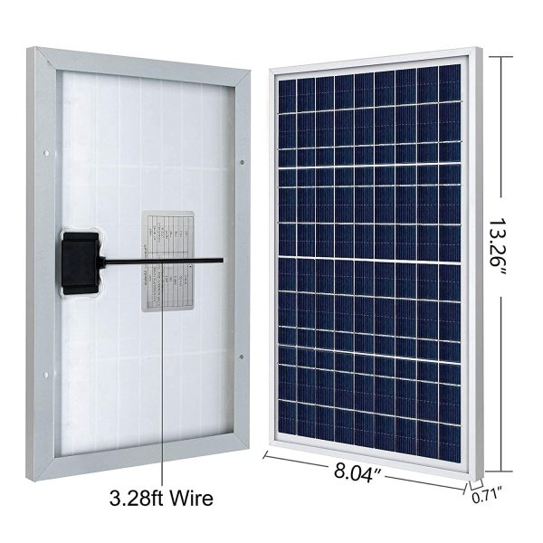 ECO-WORTHY 10 Watts 12 Volt Solar Trickle Charger Car Battery Maintainer Solar Panel Kit: 1pc 10W 12V Polycrystalline Solar Panel with 3A Charge Controller and Cables for 12 Volt battery Motorhome - Image 5