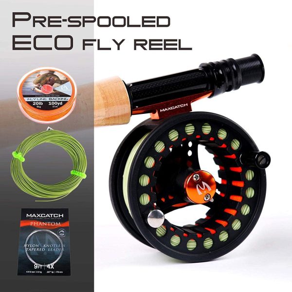 MAXIMUMCATCH Maxcatch ECO Fly Reel Large Arbor with Diecast Aluminum Body Fly Fishing Reel(3/4wt 5/6wt 7/8wt) - Image 2