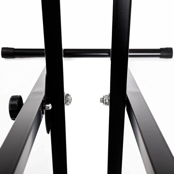 Duronic Keyboard Stand KS2B | Twin X Frame | Height Adjustable 33-98cm | Double Braced Legs for Digital Pianos | Quick-Pull Release | With Support Straps to Secure Keyboard | Holds up to 20kg - Image 2