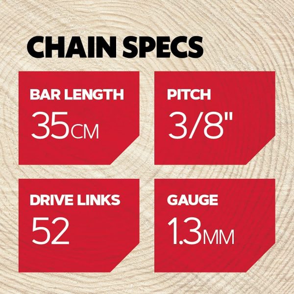 OREGON 3-Pack Chainsaw Chain for 14-Inch (35 cm) Bar -52 Drive Links ?C low-kickback chain & Chainsaw Chain and Guide Bar Oil, 1 Litre Bottle (90844) - Image 5